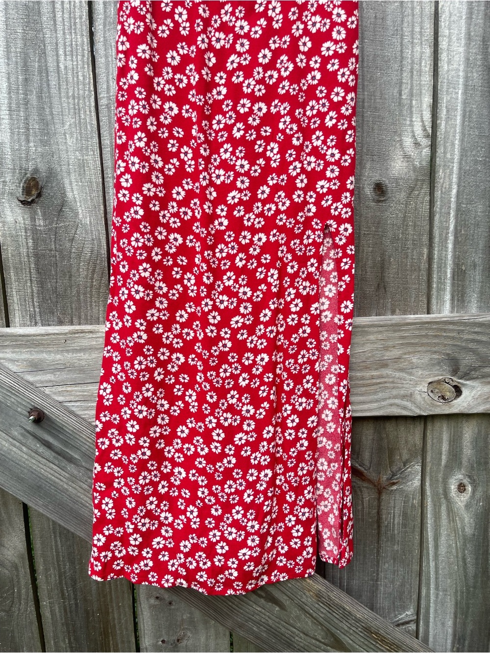 Reformation Red Daisy Slip Dress Sz 2 - Picture 3 of 11
